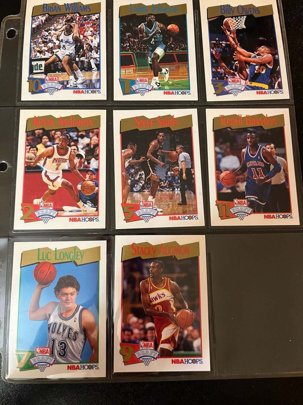 1991 NBA Hoops Draft Picks Basketball Trading Card Set Series 2, Cards #546-556